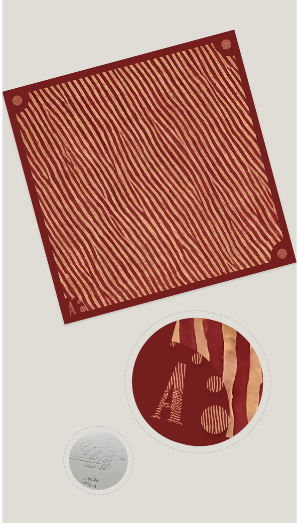 Red Silk Scarf No.30