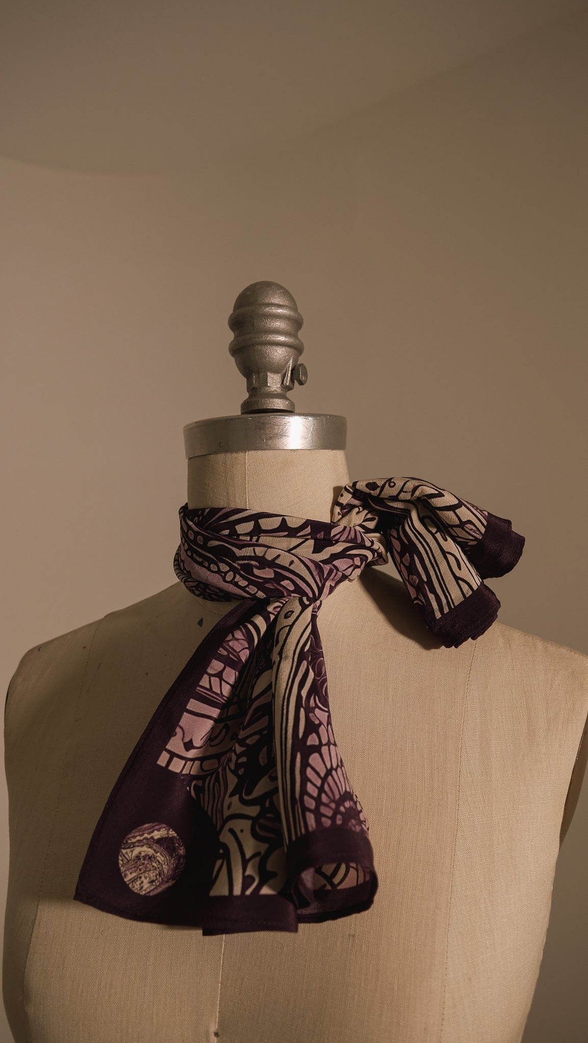 Purple Silk Scarf No.30