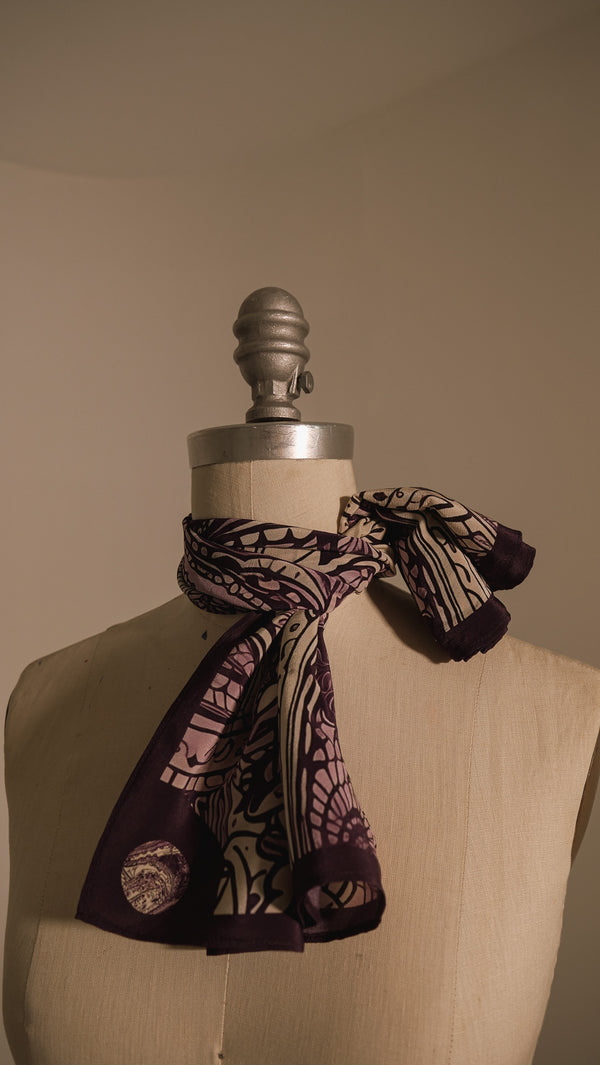 Purple Silk Scarf No.30